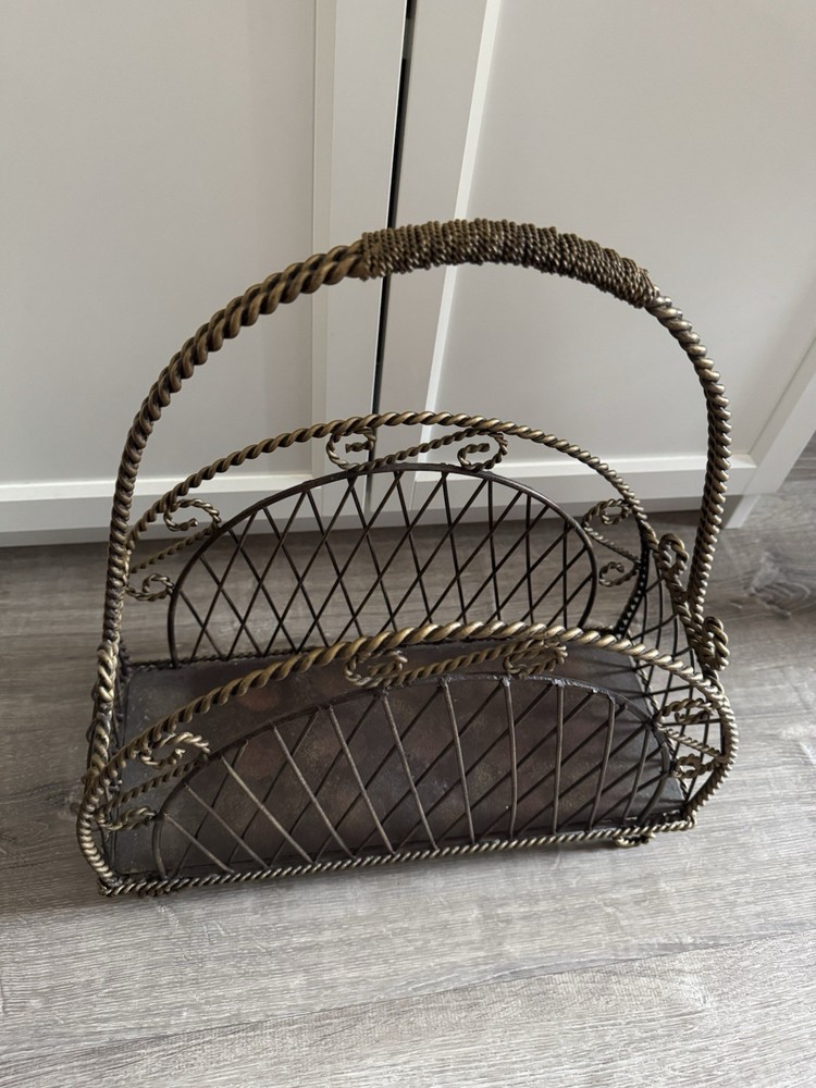 Vintage Metal Magazine Rack