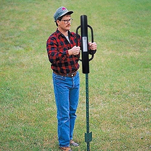 Durable 12LB Fence Post Driver – 24-Inch Black Iron Tool for Quick & Easy Setup
