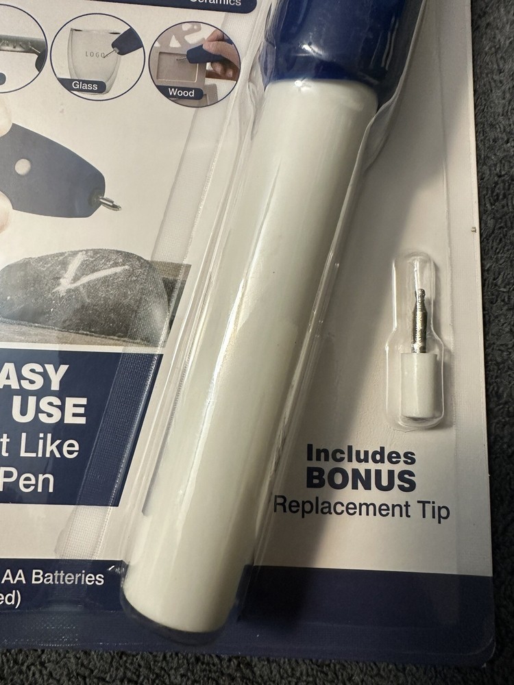 Cordless Engraver Pen with Replacement Tip - NEW