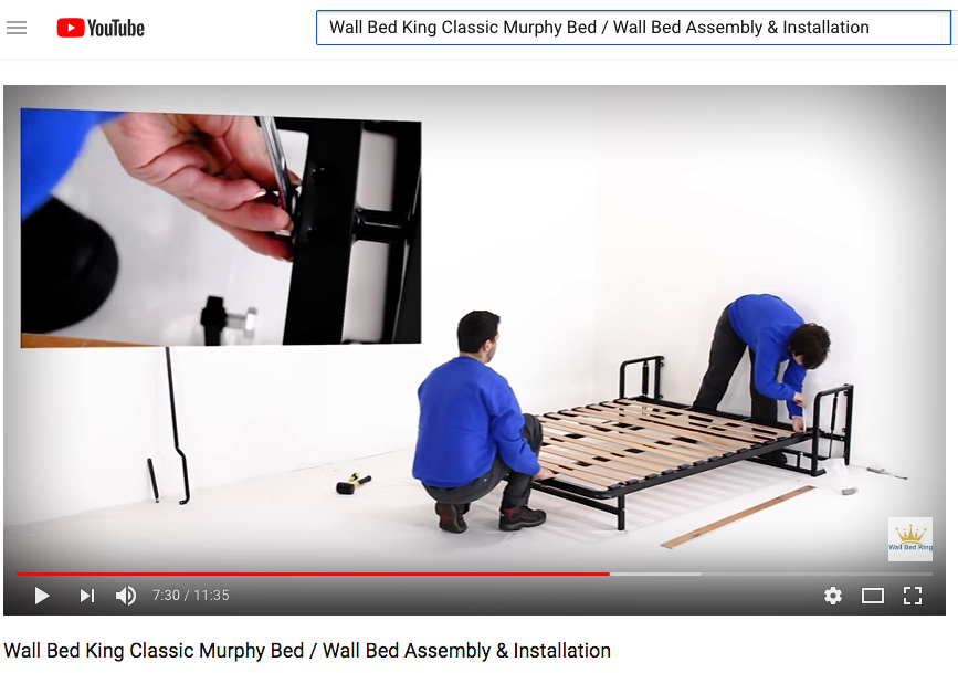 Vertical Full Wallbed (Folding Guest bed, Pull Down Murphy bed, Hidden bed)