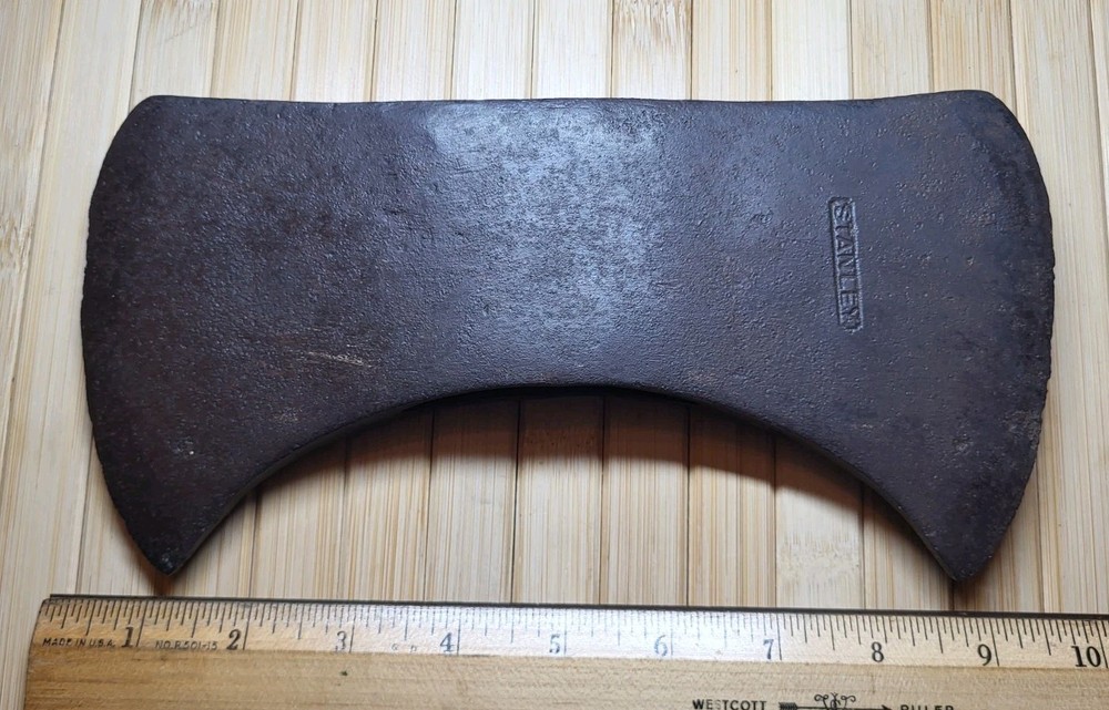 Stanley Vintage Double Bit Axe Canoe Shaped Old Axe Head 3 Lbs