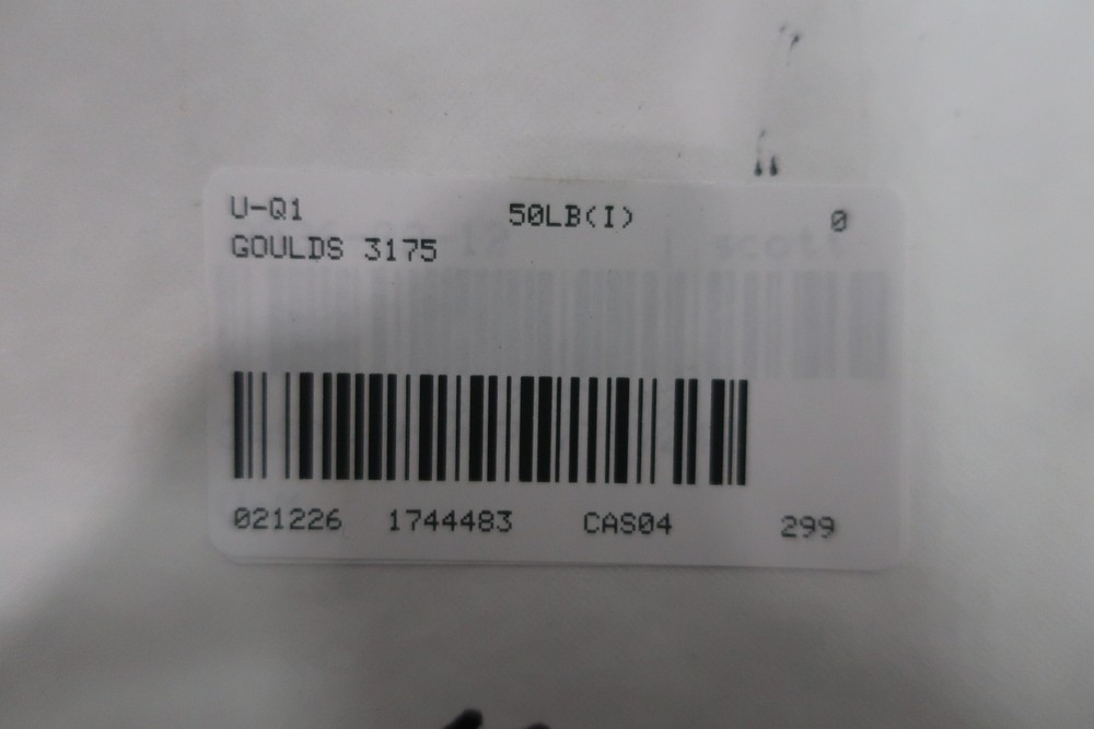 Goulds 184 Back Plate 12in For 3175