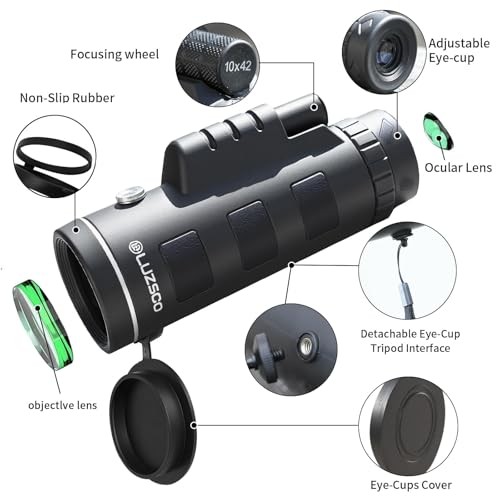 Monoculars for Adults High Powered 10x42 – Compact Waterproof Monocular