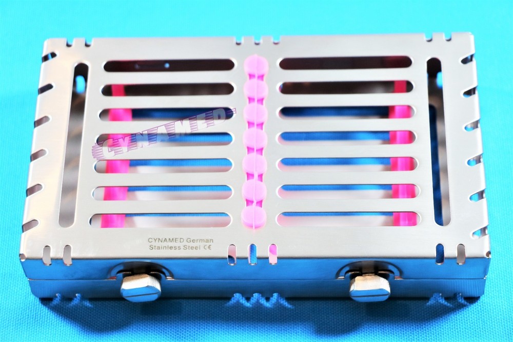 5PCS DETACHABLE STERILIZATION CASSETTE RACK FOR 7 INSTRUMENTS WITH DOUBLE BUTTON