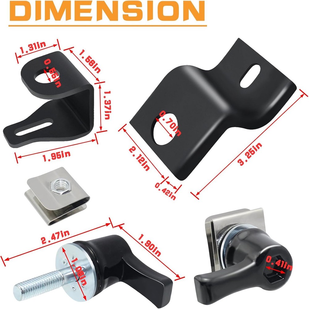 Saddlebag Lock Hardware Bolt/Theft Deterrent Mounting Screws for Harley Touring