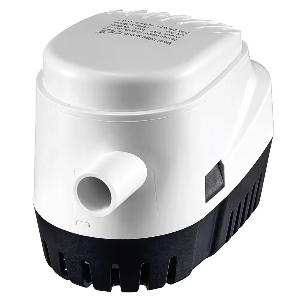 Bilge Pump 1/7 HP 12-Volt Automatic Submersible Utility Pump with Float Switch 0