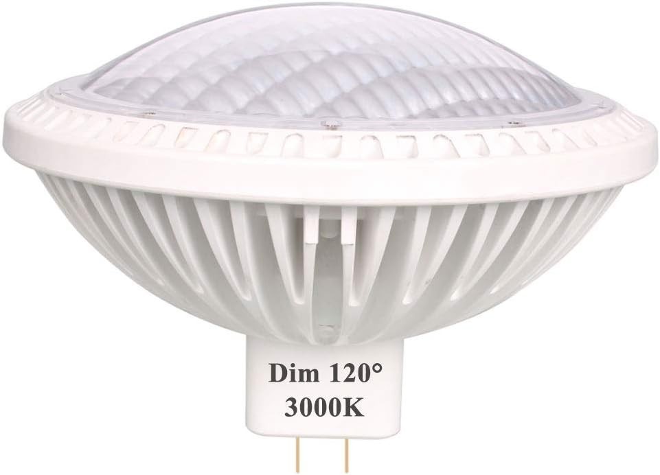 Dimmable 40W LED PAR64 WFL Soft White 3000K 120 Degree, 4000lm 500W 120V GX16...