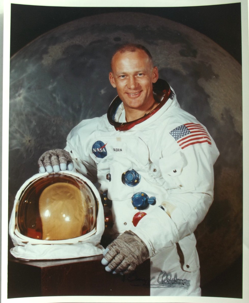 Buzz Aldrin Apollo 11 Twice Signed [DS] Check Authenticated Zarelli