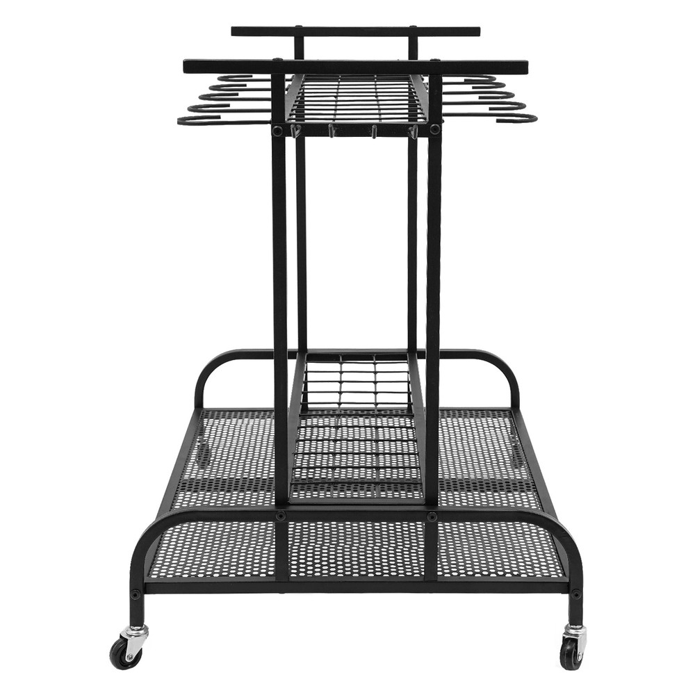 Garden Tool Organizer with Wheels Large Capacity Garage Tool Organizer with Hook