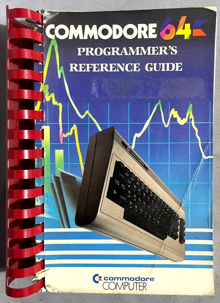 Red Plastic Commodore 64 Programmers Reference Guide CBM 1984 used worn a bit