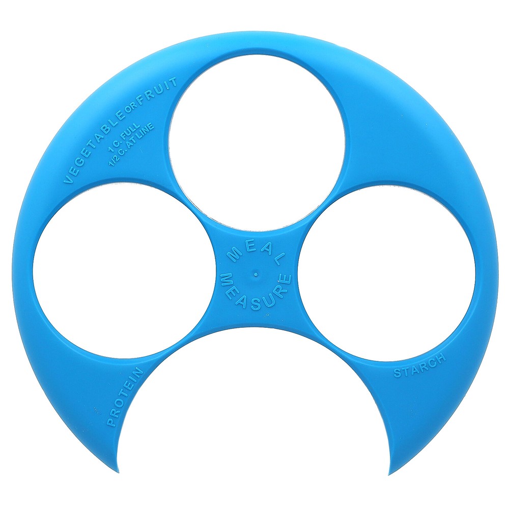 Meal Measure, Portion Control Plate, Blue, 1 Count