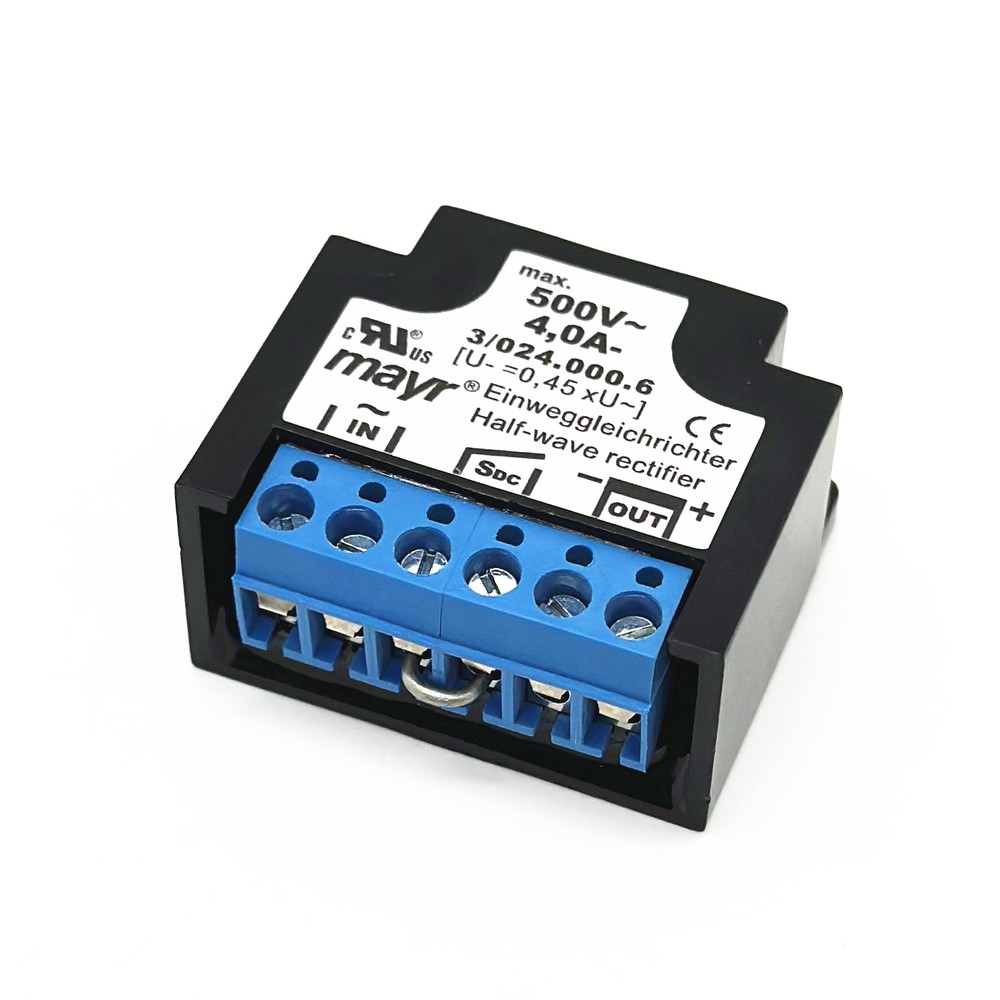 mayr Einweggleichrichter 3/024.000.6 max 500V~4,0A- half-wave rectifier module