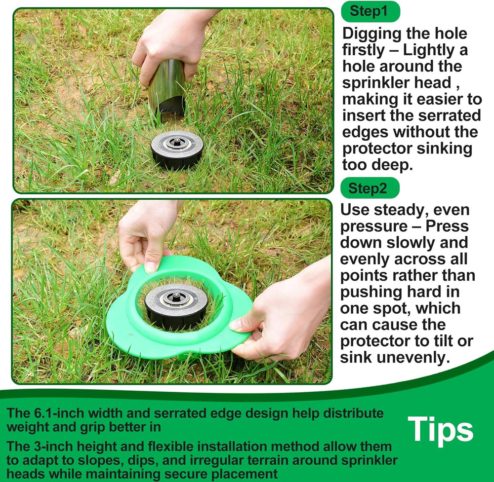 Lawn Sprinkler Head Protector 8PCS for Outdoor Irrigation System