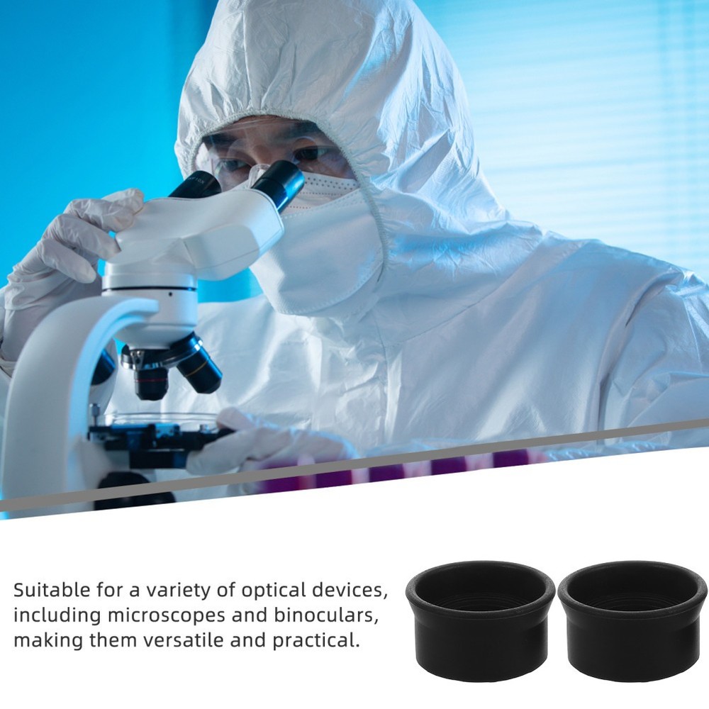 2 Pcs Microscope Eyepiece Cover Rubber Protector Binoculars Parts