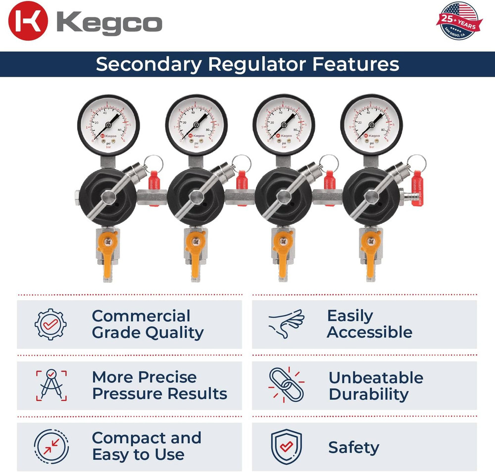 Secondary Regulator, Four Gauge