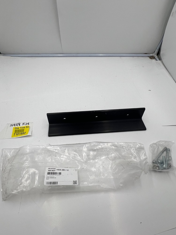 Securitron HEB-2BK-12 Header Extension Bracket 2 x 2 x 12" Black Anodized Finish