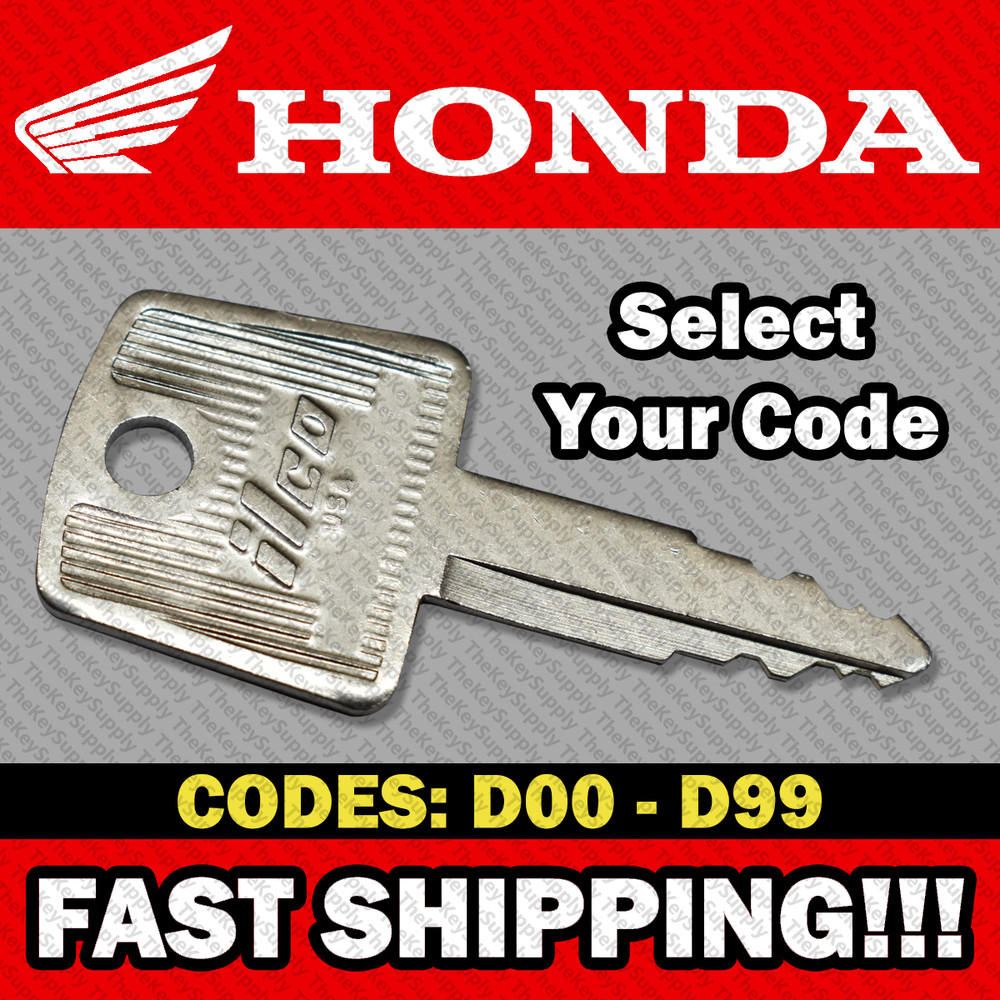 Honda Motorcycle Replacement Key Cut to Code D00 - D99