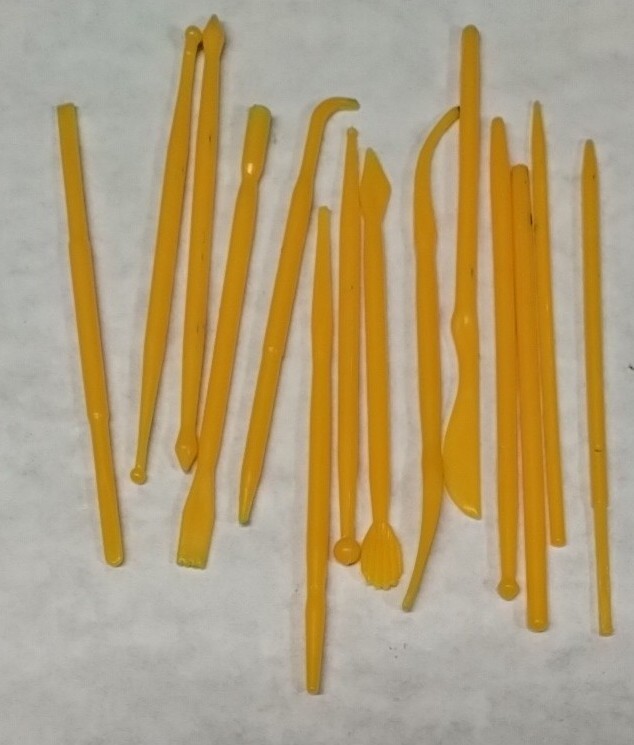 Polymer Clay Tools Lot with Clay