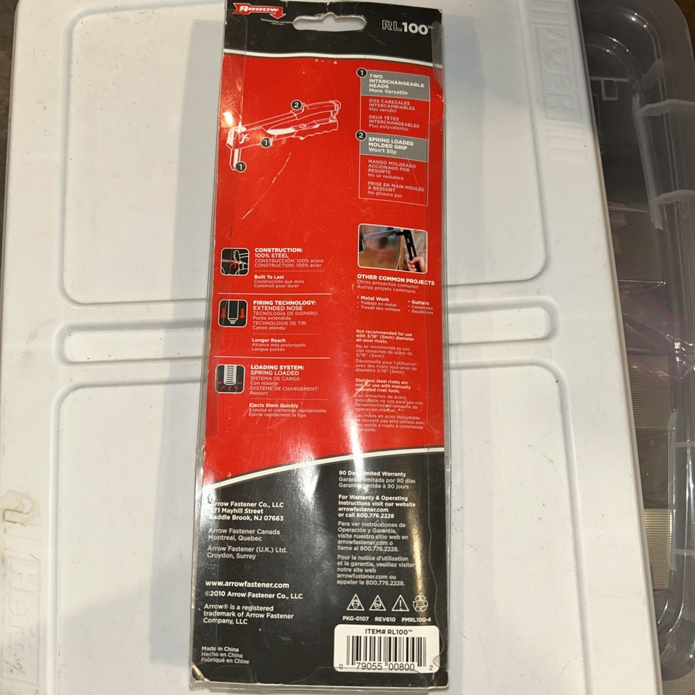 Arrow Fastener Steel Rivet Tool Black 1 pc.