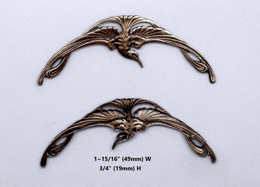 #5050 SMALL ANTIQUED GOLD EXOTIC BIRD COMPONENT