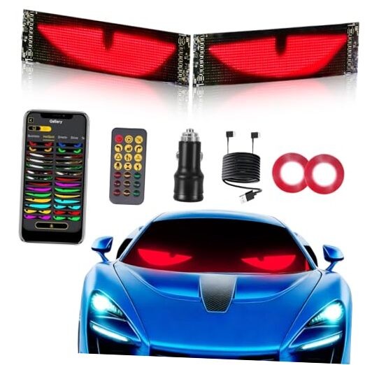 2pcs LED Eyes for Car Windshield, 13.7“x4” Devil Eyes Light for 13.7"x4"