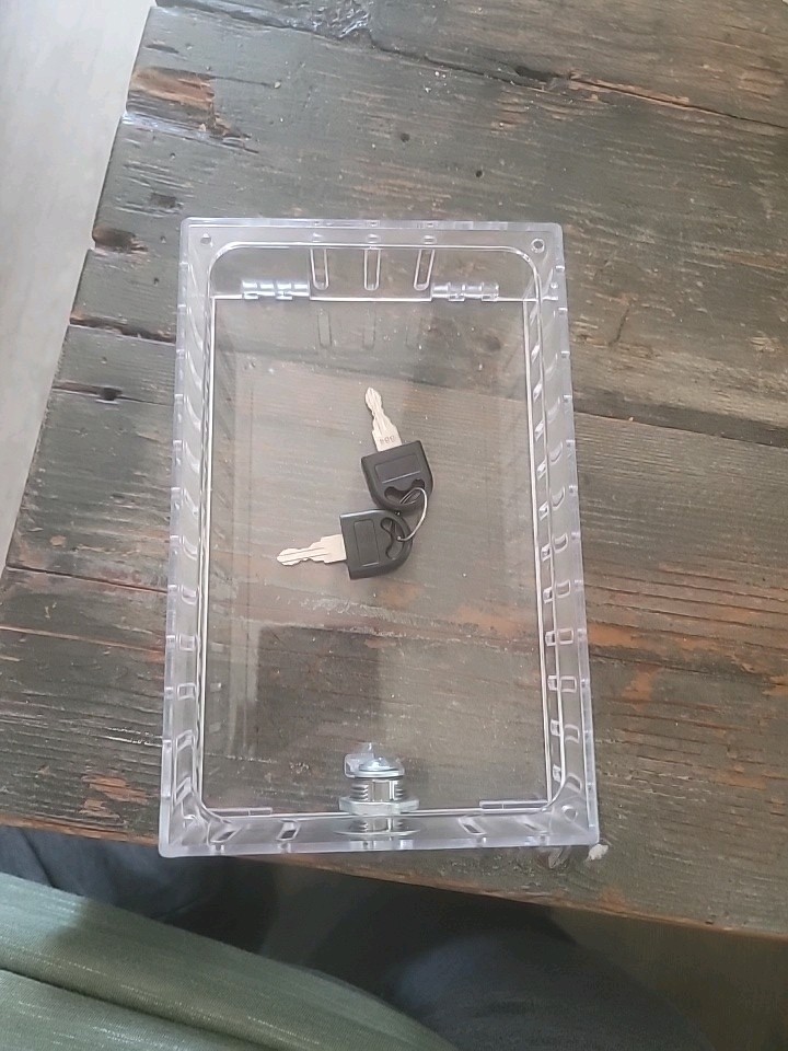 Thermostat Lock Box With Key, Clear