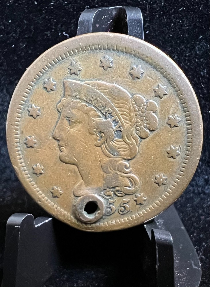 1855 U.S. Large Cent "Knob on Ear"