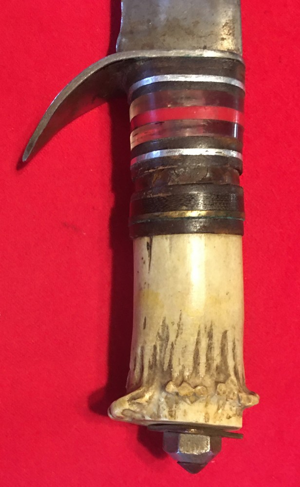 WWII era, homefront Bowie Style fighting knife, Composite handle