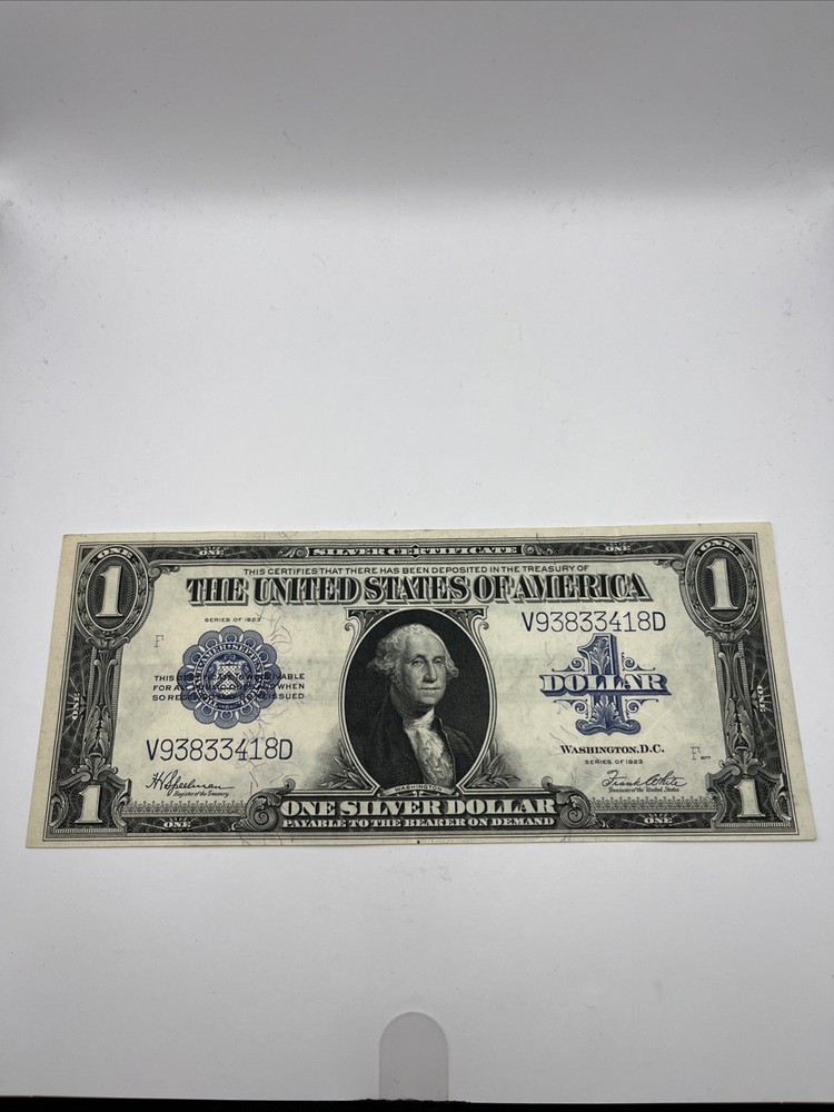 1923 $1 Silver Certificate Banknote Horse Blanket