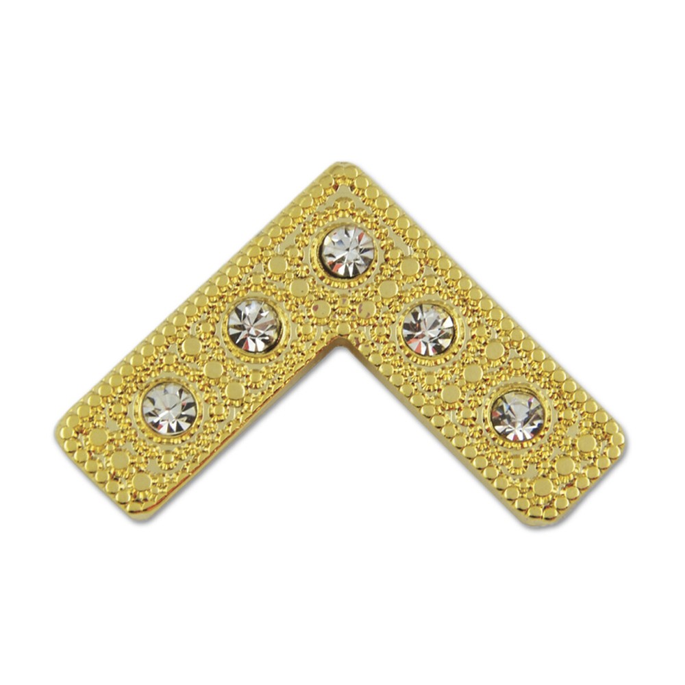 Worshipful Master's Square with Rhinestones Masonic Lapel Pin