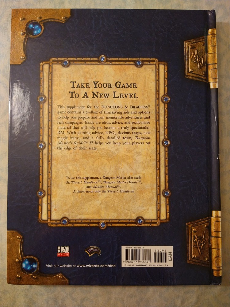 Dungeons & Dragons Dungeon Master's Guide II Very Fine Condition