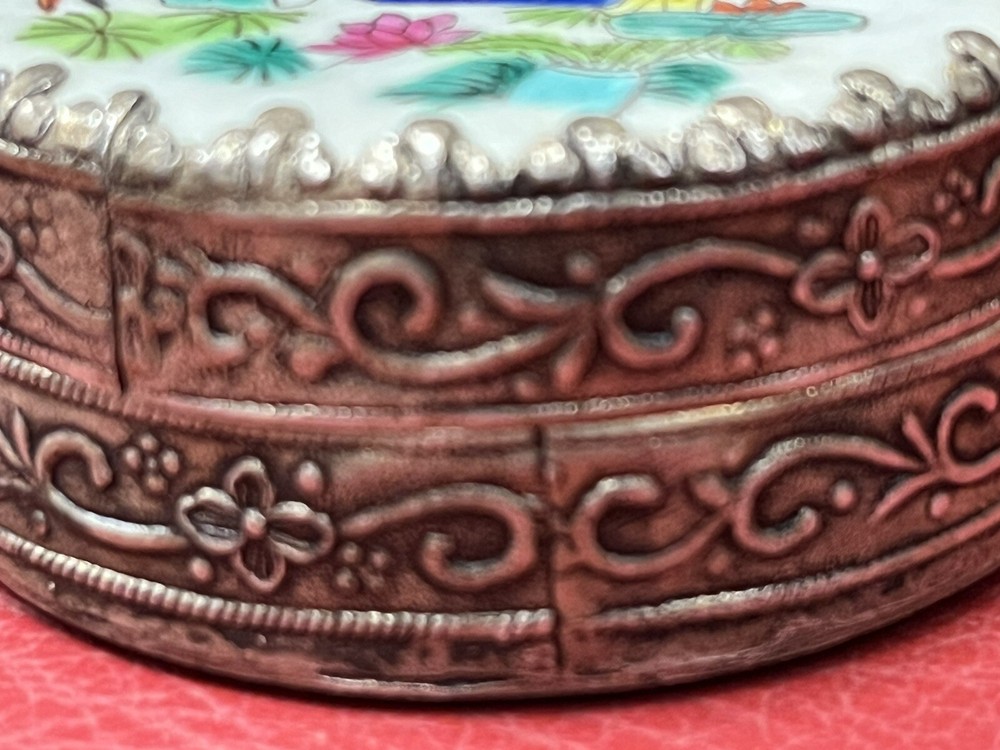 Japanese Silver Or Silver Plate Trinket Box
