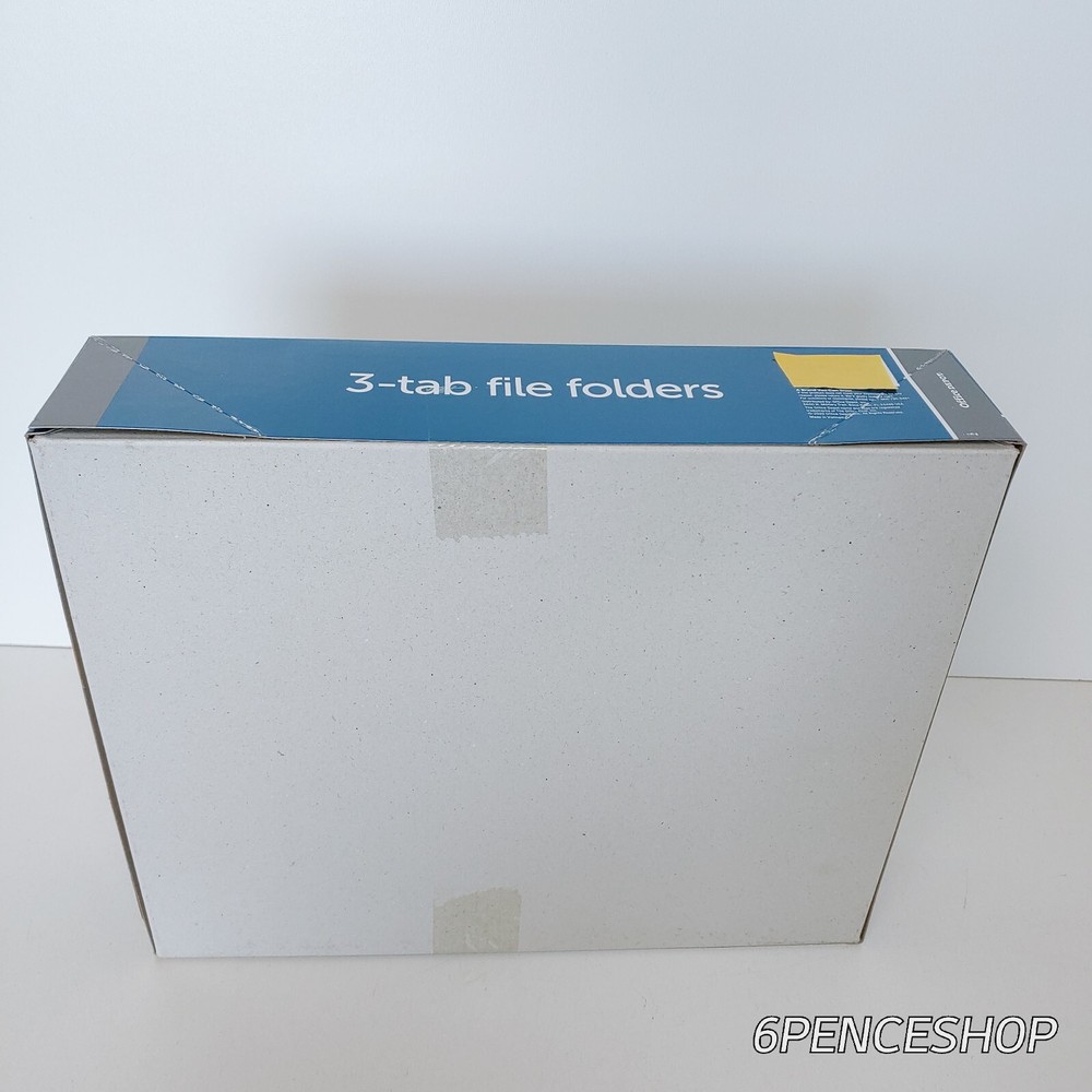 3-Tab File Plastic Folders Assorted Letter Size 100CT