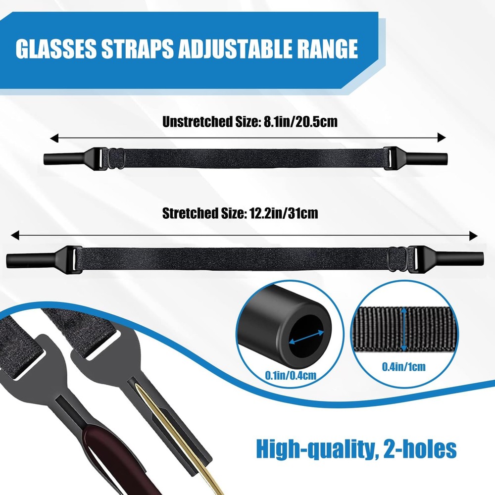 Adjustable Glasses Strap Eyeglasses Strap 4 Pack Sunglasses Strap No Tail Eye...