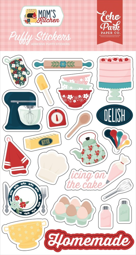 Echo Park Puffy Stickers-Mom's Kitchen