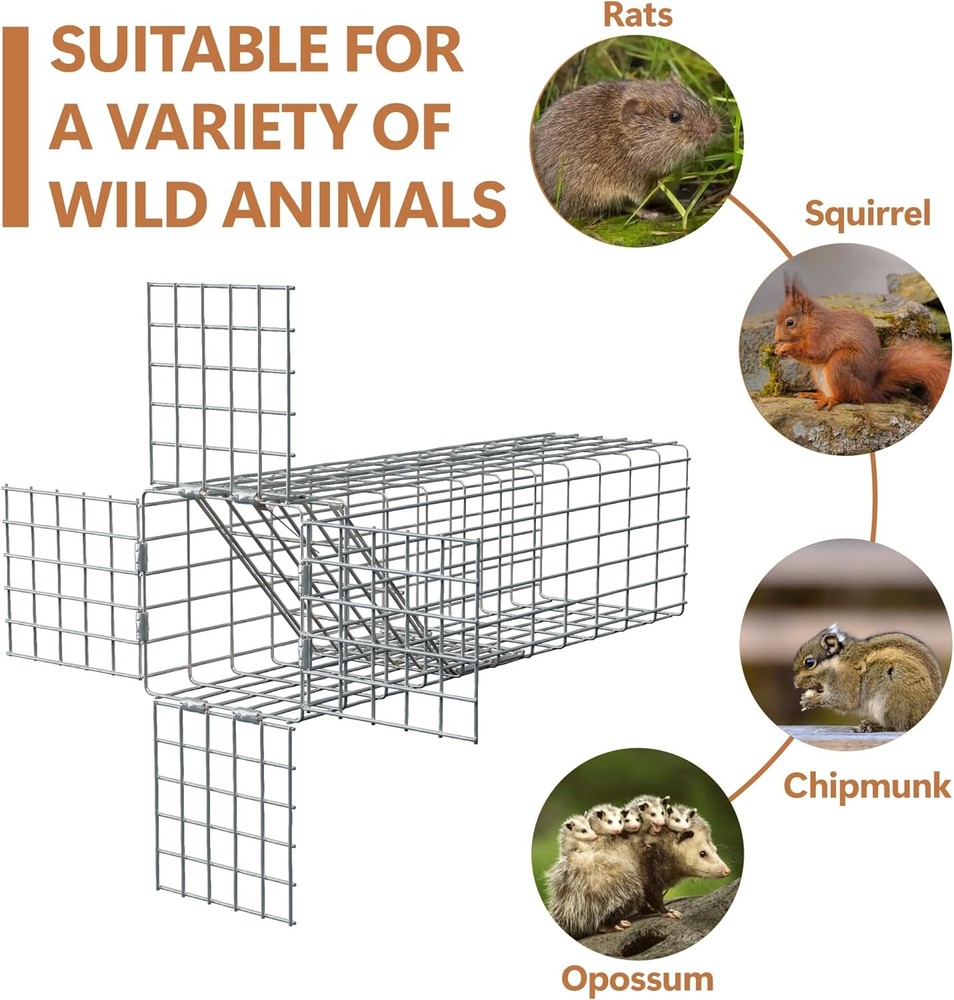 Humane Squirrel Excluder One Way Door Attic Copper Mesh Trap