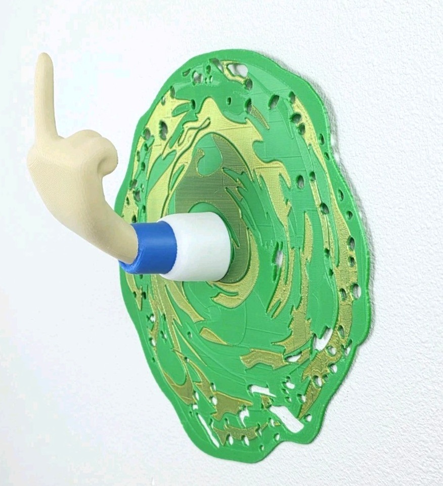 Rick & Morty Wall Mounted Headphone Holder - Inter-dimensional Portal Hook