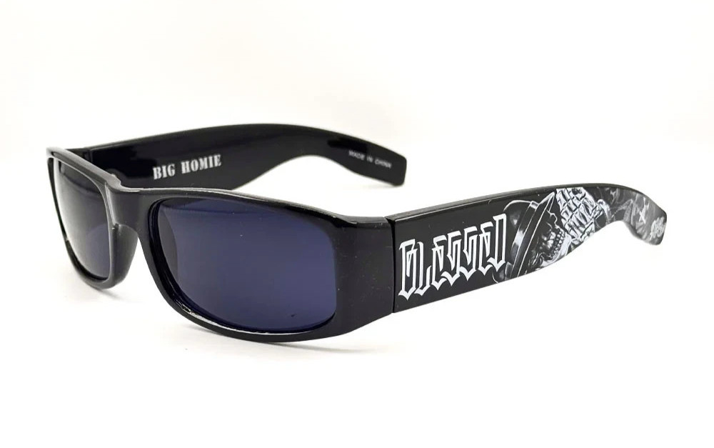 Dyse Locs Rectangular Lowrider Biker Flat Top Frame Blessed Sunglasses