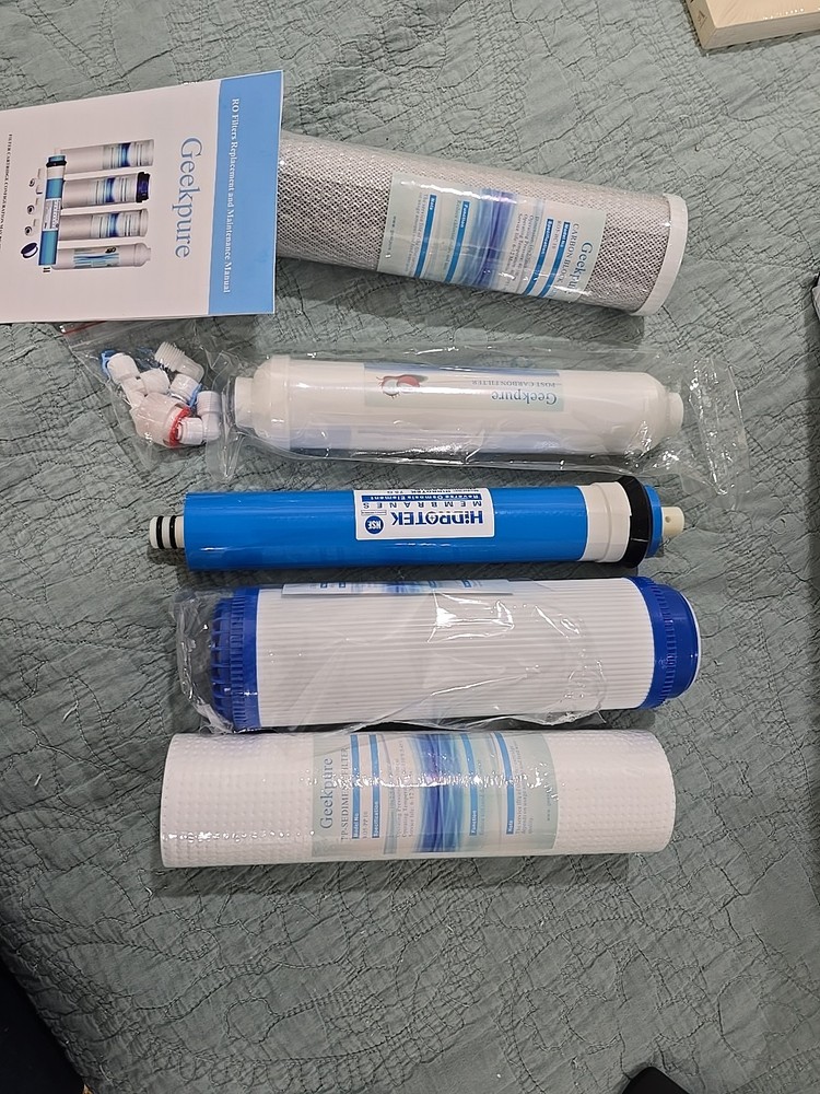 5 Stage Reverse Osmosis Water Filter Replacements Set Plus 100 GPD Ro Mem Open B