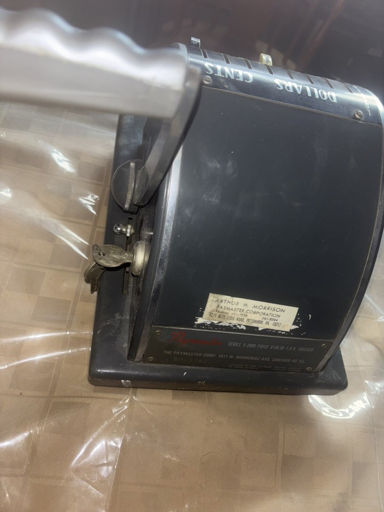 VINTAGE PAYMASTER SERIES CHECK WRITING MACHINE