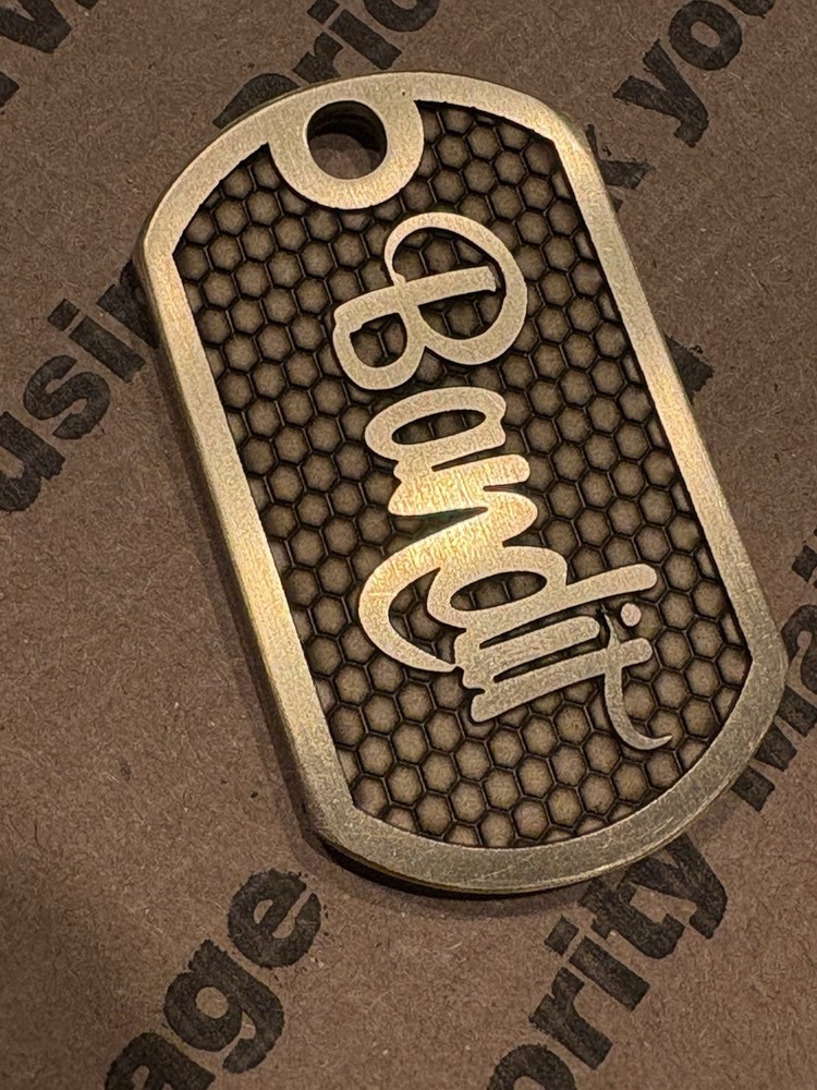 Bandit Custom Solid Brass Keychain 2 Sided