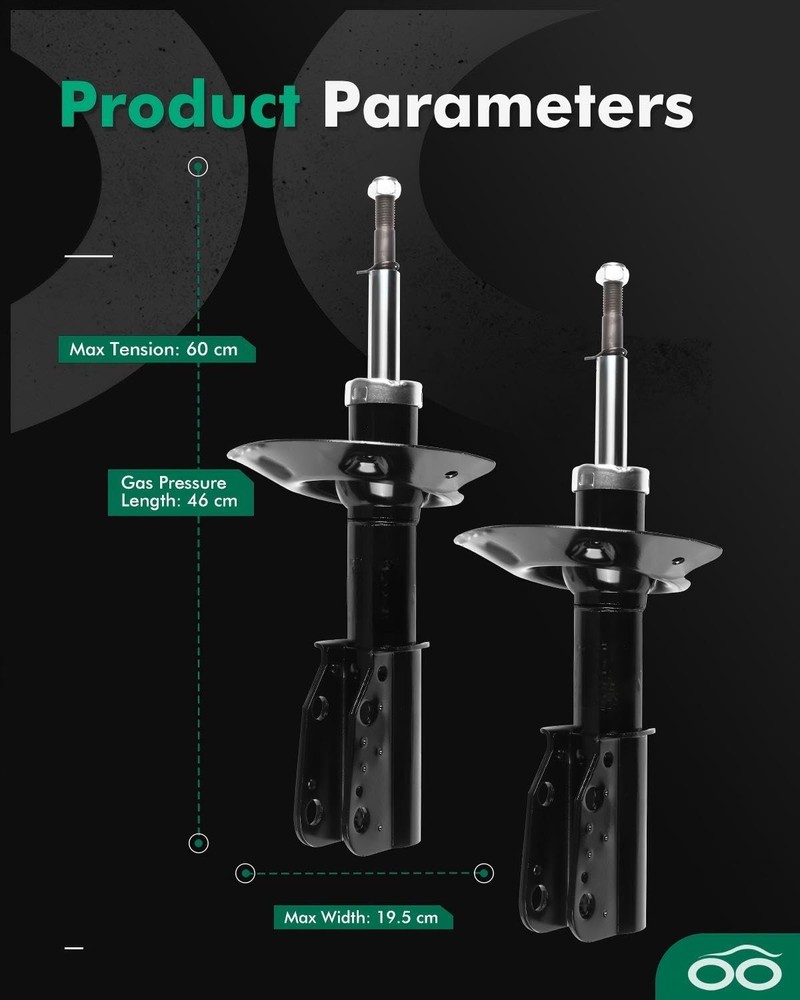 2pcs Front Shock Absorbers Fit 2000-2005 LeSabre DeVille 335037 71685