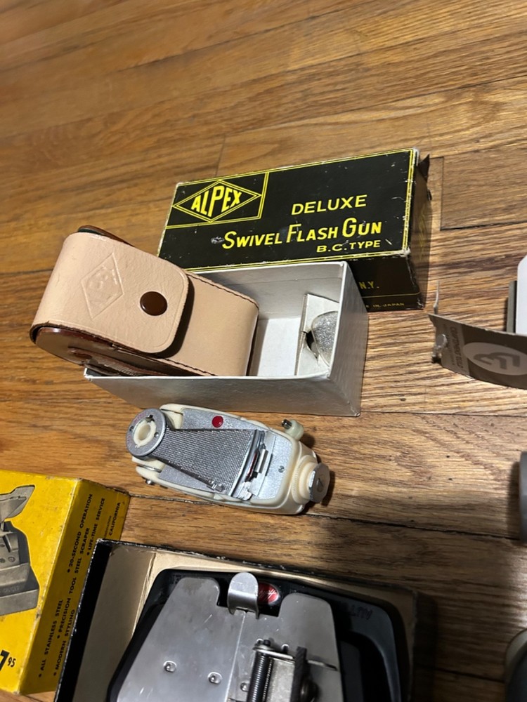 Old camera items and old film lot
