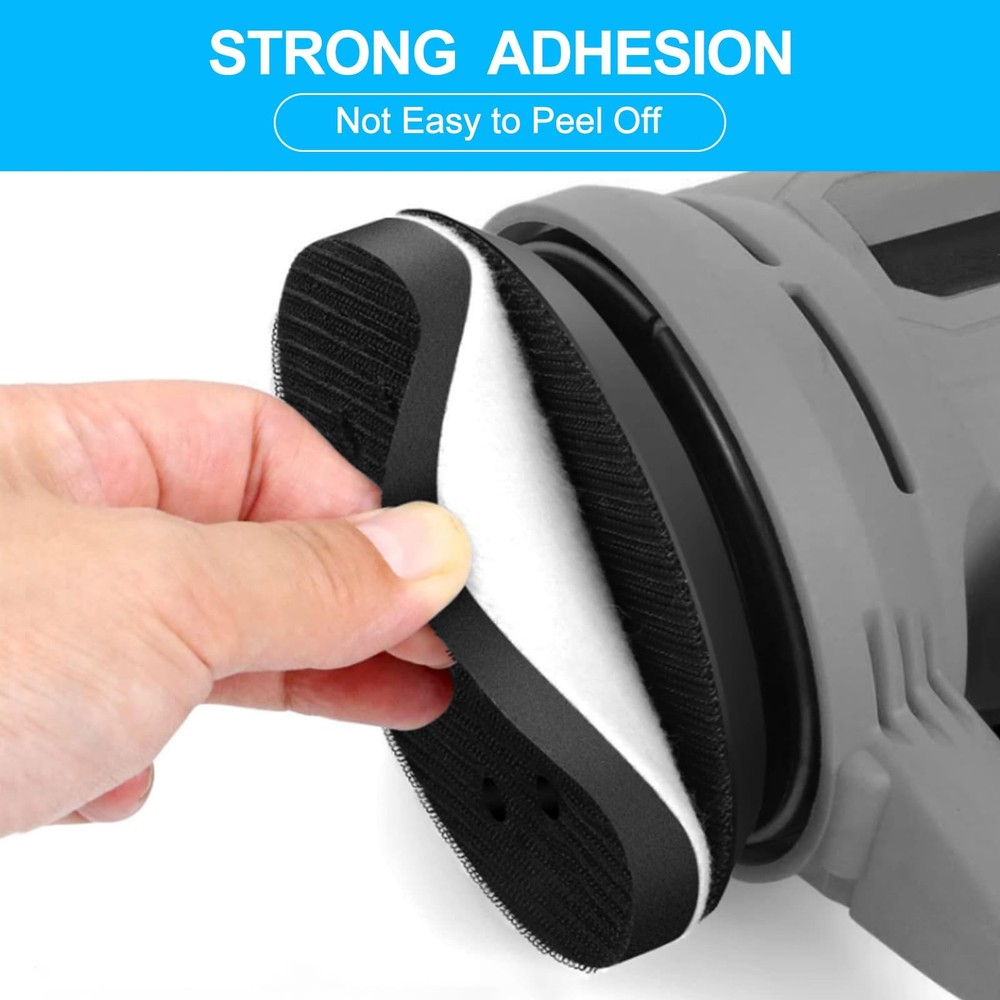 5 Pack 5 Inch Soft Sponge Interface Pad for Sanding Pad Hook&Loop Sanding Discs