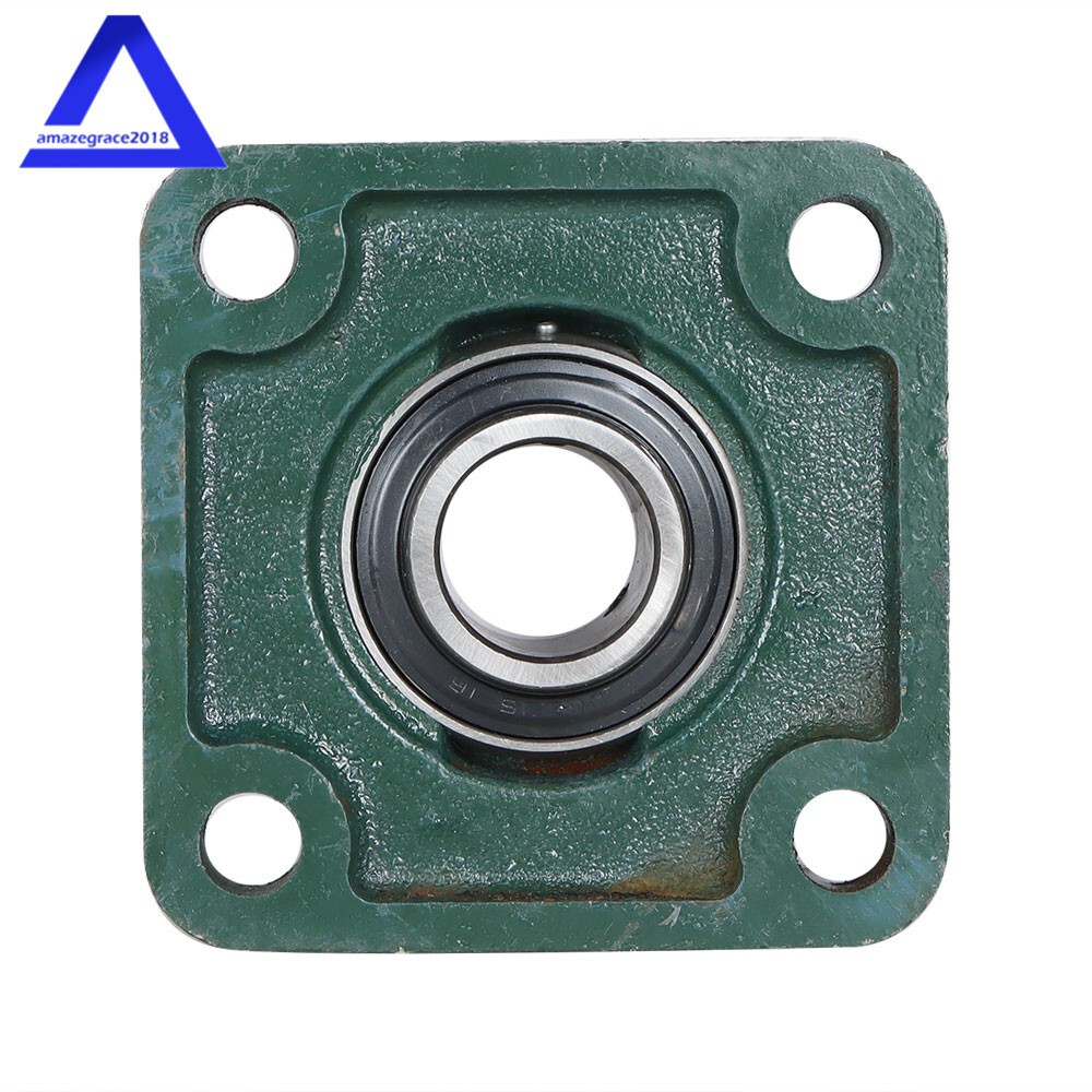 2 Pack UCF205-16 1" Bore Solid Base Pillow Block Flange Mounted Bearing 4 Bolt