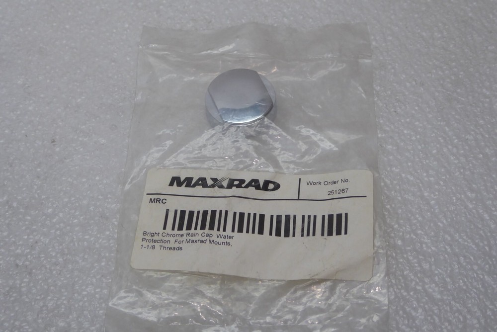 Maxrad MRC Bright Chrome Rain Cap Water Protection 1-1/8 Threads