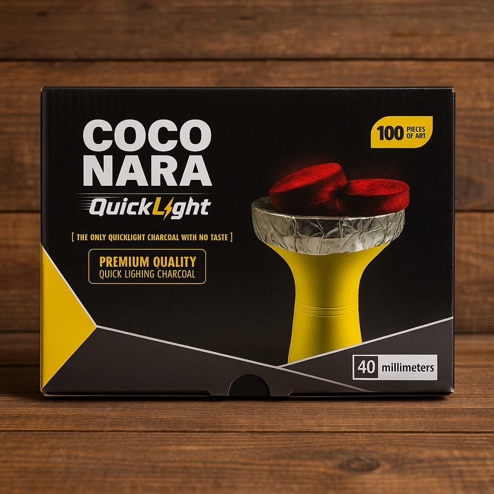 COCO NARA Quick Light Charcoal – 40mm | 100 Pieces | Premium Quality