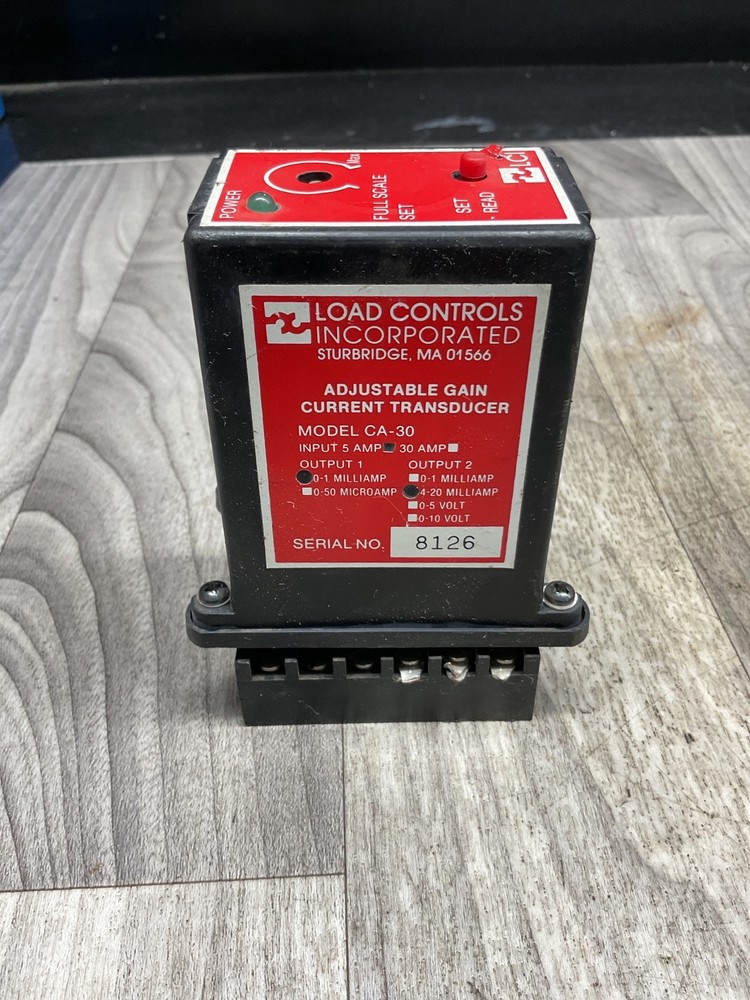CA-30 LOAD CONTROLS ADJUSTABLE GAIN CURRENT TRANSDUCER #4027PT208SI