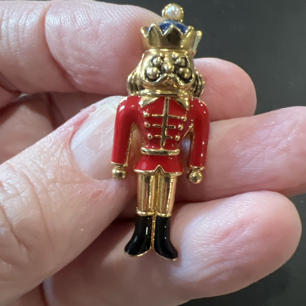 Vintage Nutcracker Christmas Pin