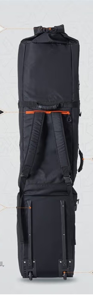 Black & Orange Padded Roller Ski Bag